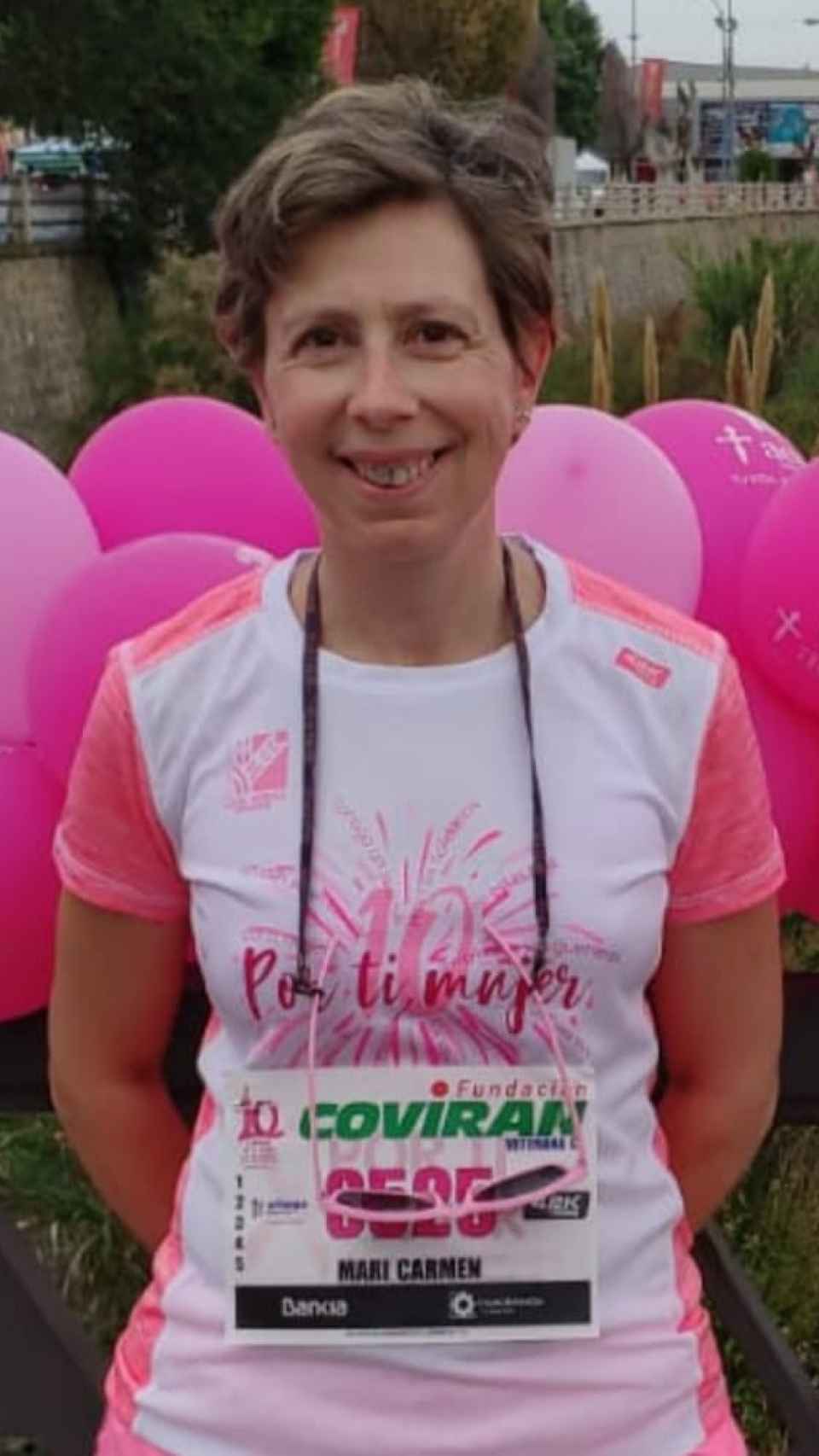 Mari Carmen Delgado, en la carrera contra el cáncer de Granada, celebrada en junio de 2019.