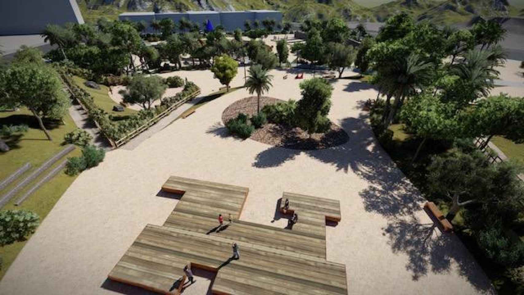 Recreación del nuevo parque en Playa de San Juan.