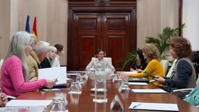 La ministra Irene Montero, durante una reunión este martes en el Ministerio de Igualdad.