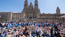 Rueda recibió a los alumnos en mayo tras completar el Camino Inglés