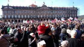Manifestación por la Sanidade Pública en Santiago de Compostela en una foto de archivo.