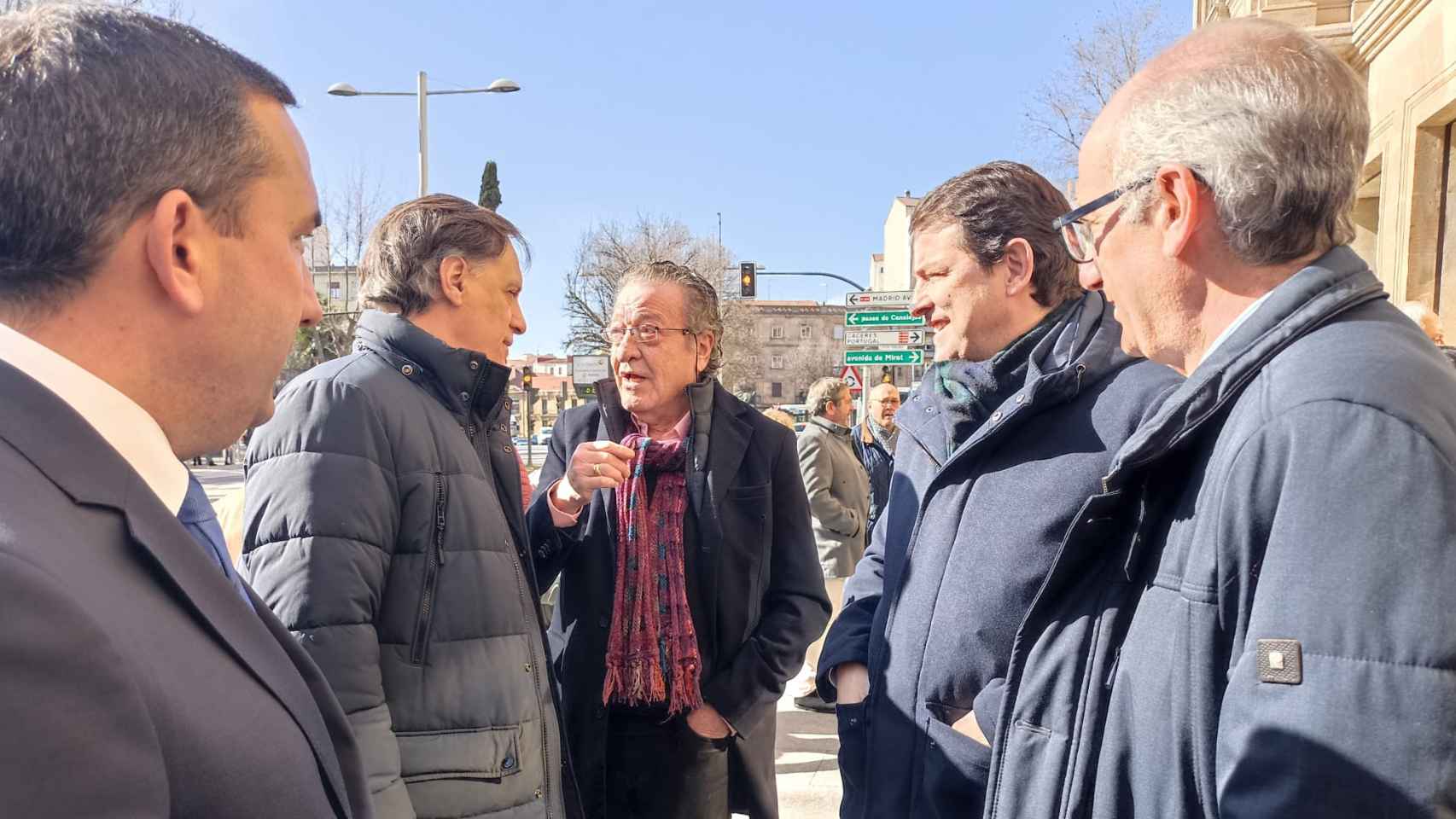 Eloy Ruiz, Carlos García Carbayo, Alfonso Fernández Mañueco y Javier Iglesias