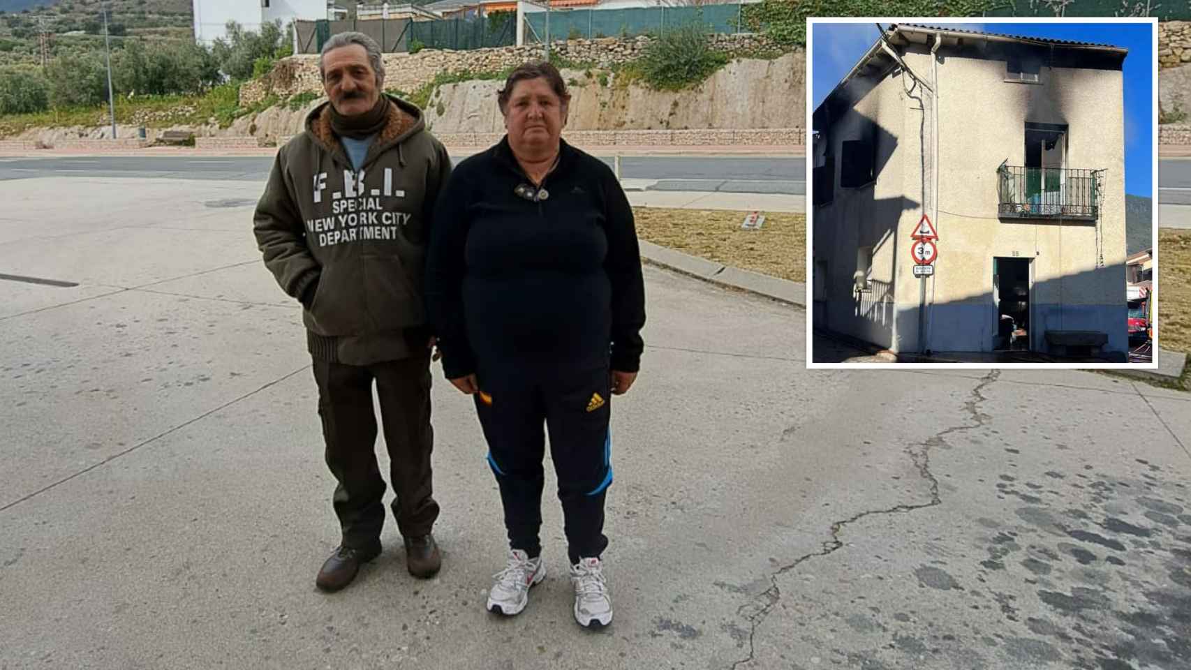 Pedro García y Concha Sánchez, dos personas que se han quedado sin hogar por un incendio