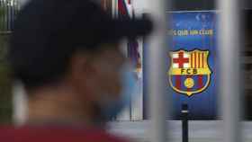 Entrada de las oficinas del FC Barcelona