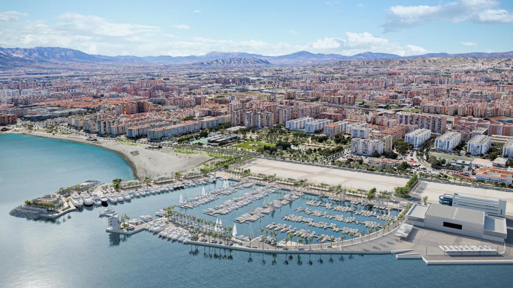 Diseño del futuro puerto deportivo de San Andrés, en Málaga