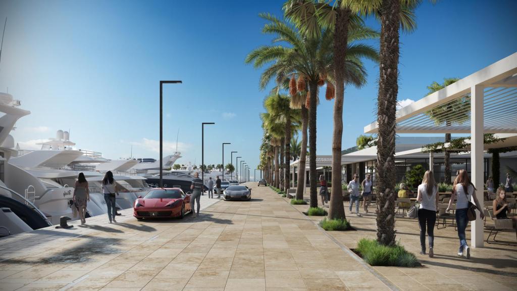 Diseño del futuro puerto deportivo de San Andrés, en Málaga