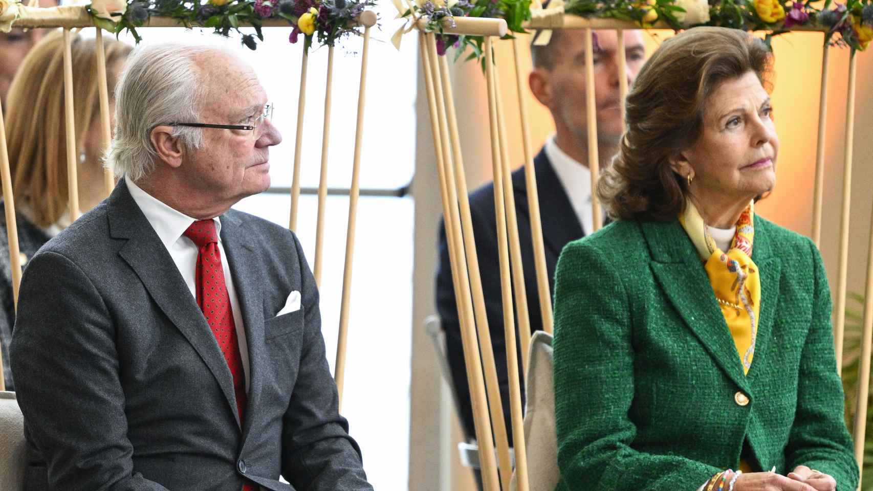 Carlos Gustavo y Silvia de Suecia en un acto celebrado este jueves, 16 de febrero.