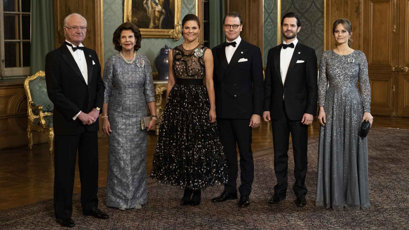 La Familia Real sueca en un acto en Estocolmo.