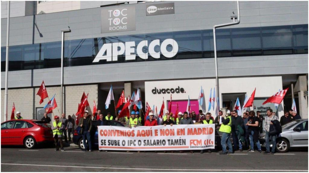 Personal de la construcción pide un convenio digno y salarios justos en A Coruña