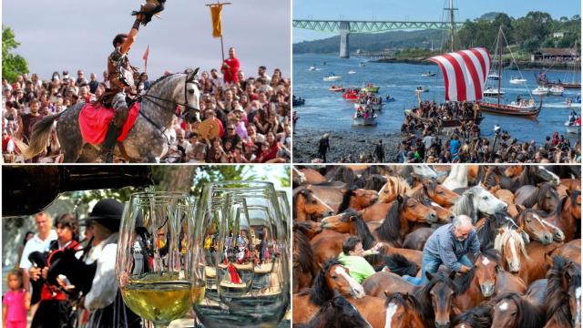 Arde Lucus, Romería Vikinga de Catoira, Albariño en Cambados y Rapa das Bestas.