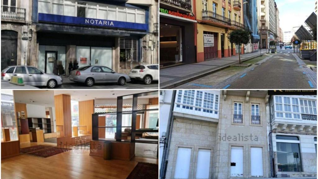 Los 10 locales comerciales en alquiler más grandes y caros del centro de A Coruña