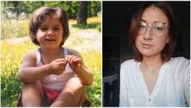 Dos fotografías de Lucía Castro. La primera cuando era pequeña y la segunda es una imagen reciente.