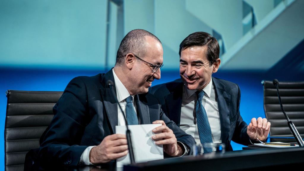 Carlos Torres y Onur Genç, presidente y consejero delegado de BBVA.