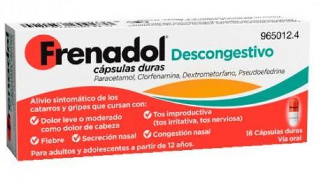 El Frenadol descongestivo es uno de los fármacos con pseudoefedrina que la EMA va a vigilar.