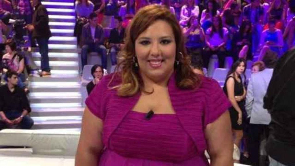 Lorena en el plató de 'Gran Hermano' tras su paso por la casa.