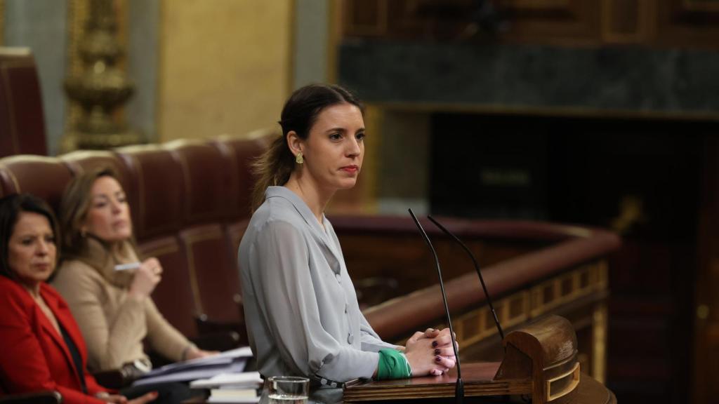 La ministra de Igualdad, Irene Montero, este jueves en el Congreso.