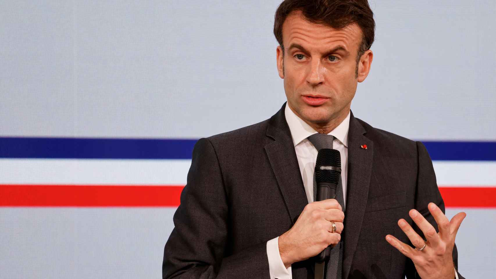 Emmanuel Macron, en un acto en París.