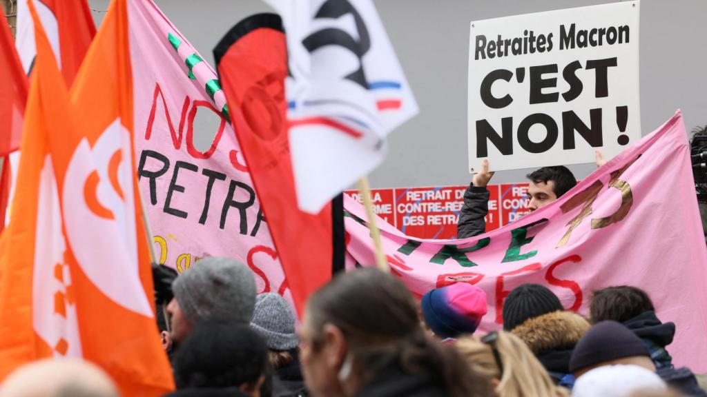 Manifestación en Francia contra la reforma de las pensiones de Macron.