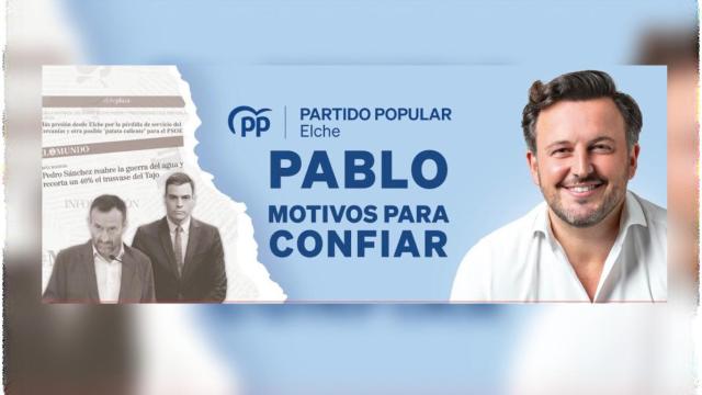 El cartel presentado por el PP de Elche.