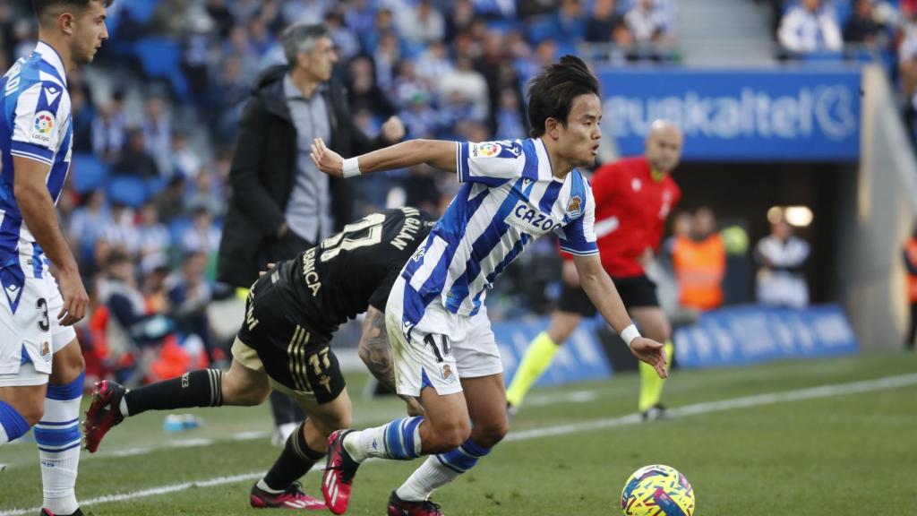 Kubo, durante el Real Sociedad - Celta