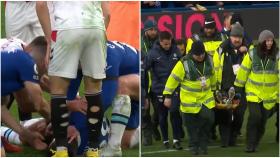 Azpilicueta, retirado tras el golpe.