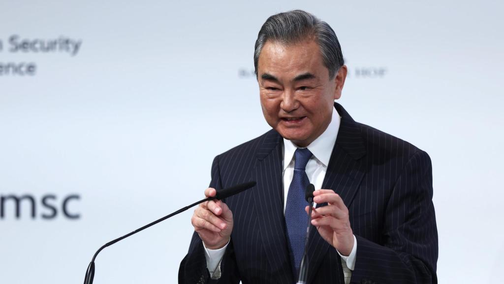 Wang Yi, durante su intervención este sábado