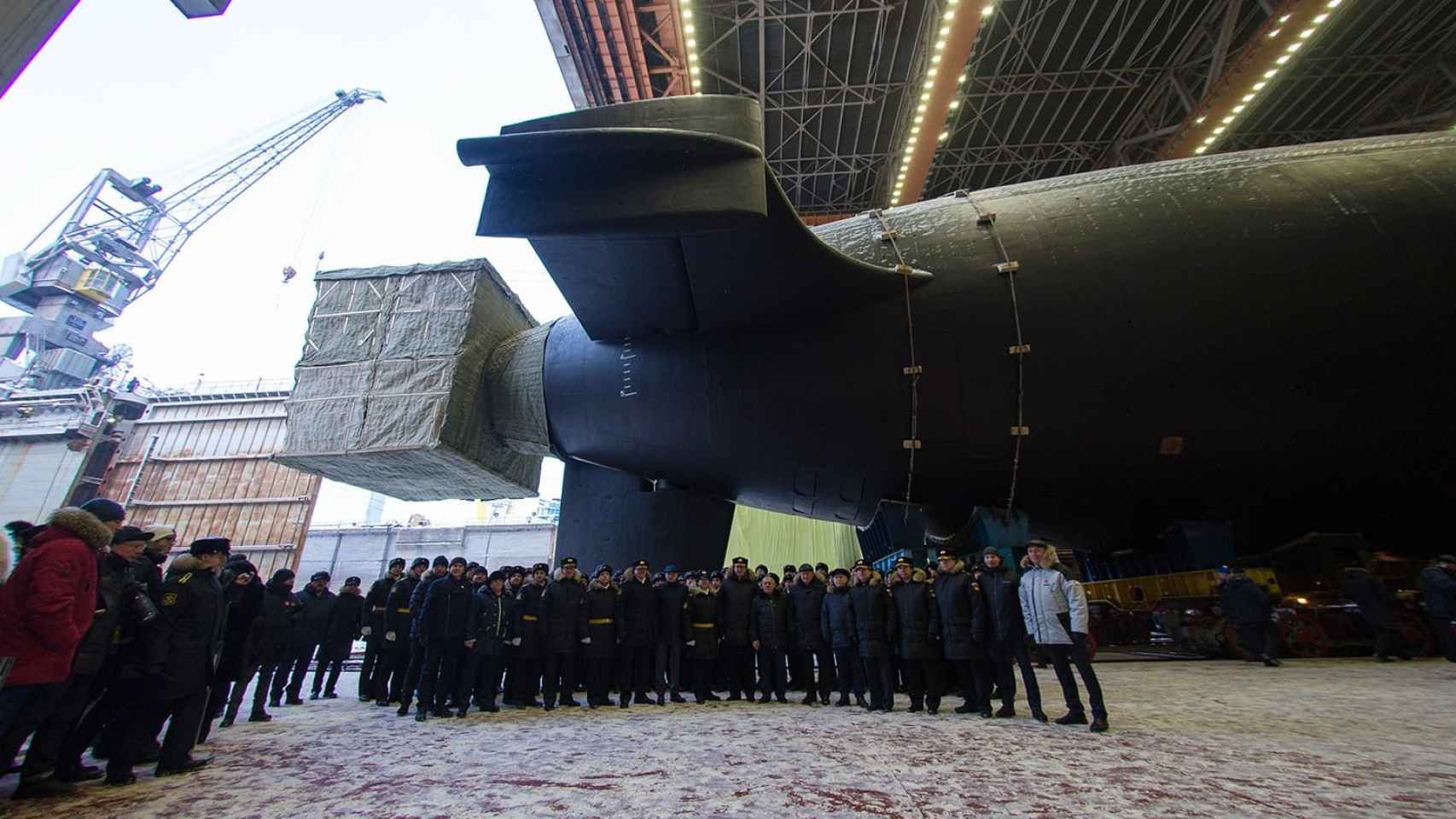 Submarino Generalissimo Suvorov en los astilleros
