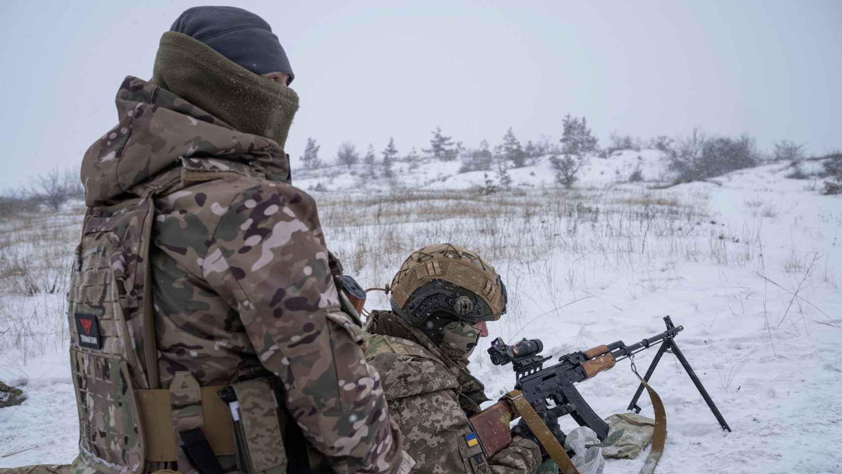 Soldados ucranianos en Siversk, región de Donetsk.