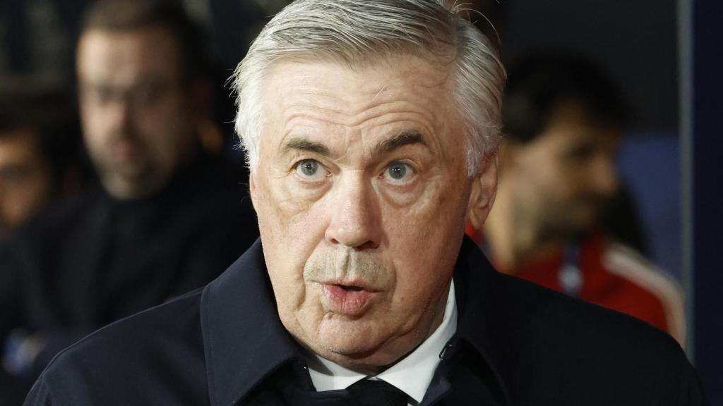 Carlo Ancelotti, durante el partido frente a Osasuna.