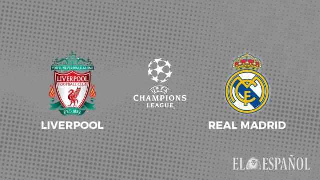 Cartel del Liverpool - Real Madrid de la Champions League.