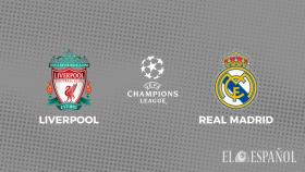 Cartel del Liverpool - Real Madrid de la Champions League.