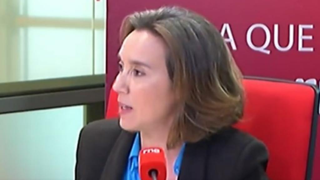 La secretaria general del PP y portavoz en el Congreso, Cuca Gamarra, este lunes en RNE.