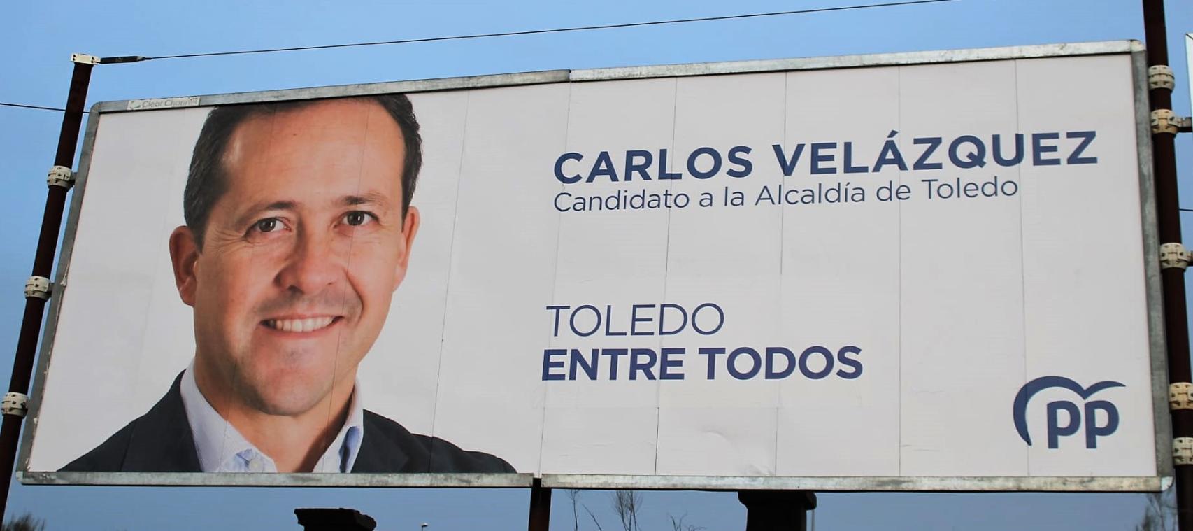 Valla del PP en Toledo. Foto: PP Toledo.