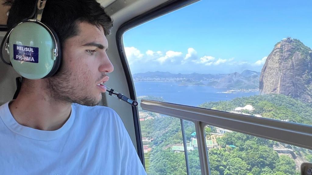 Carlos Alcaraz, en Río de Janeiro antes del torneo ATP