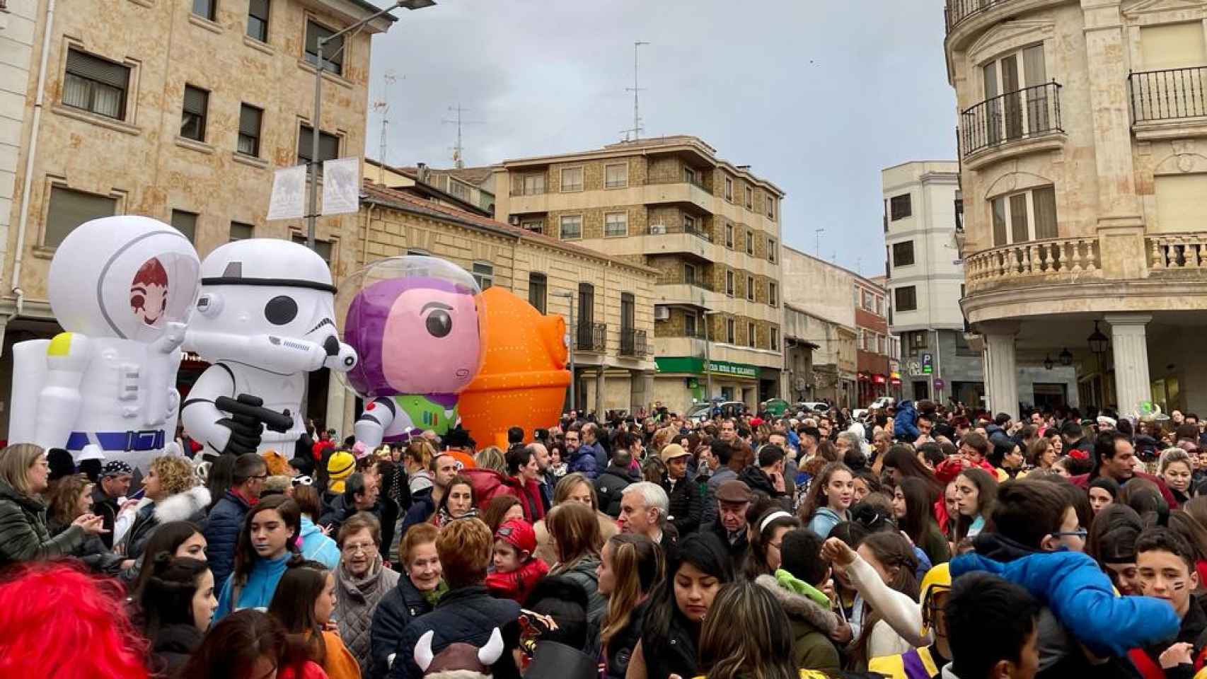 Imagen del lunes de Carnaval en Guijuelo.
