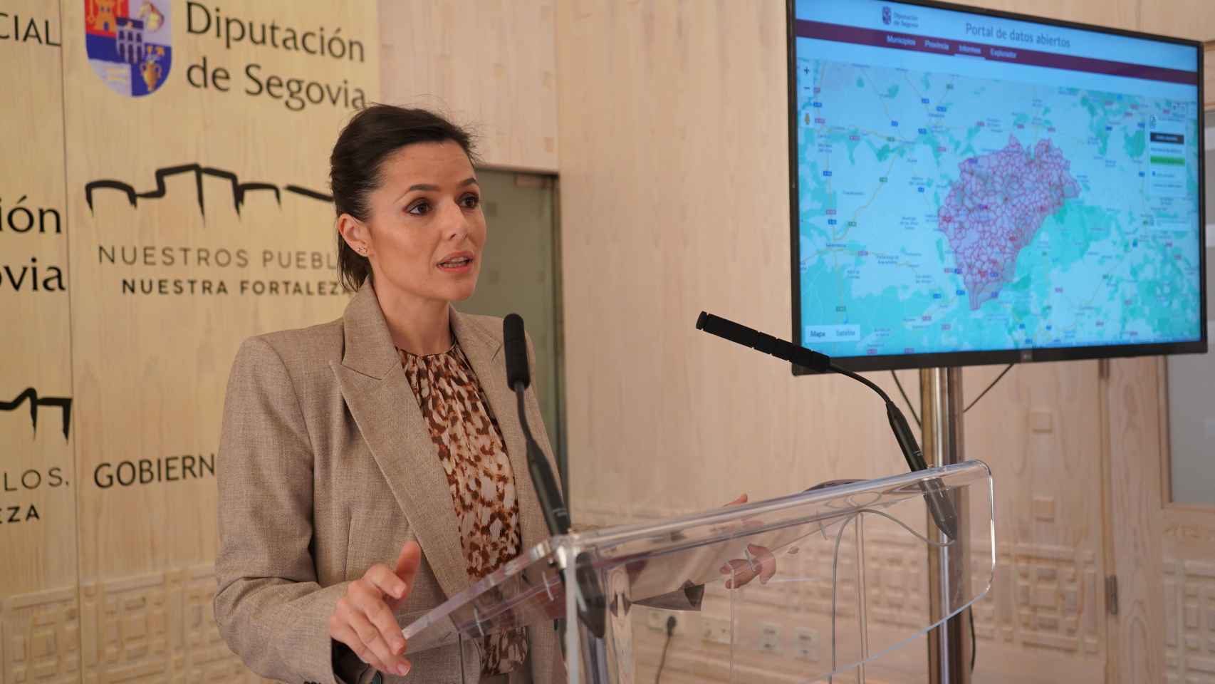 Presentación del Portal de Datos Abiertos en la Diputación de Segovia, este lunes.