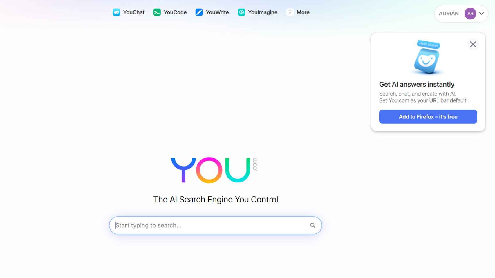 You.com es un buscador web basado en Inteligencia Artificial