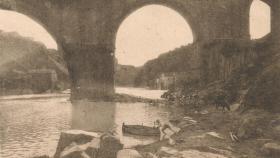 Río Tajo a principios del siglo XX. Foto: Twitter @Toledo_Olvidado.