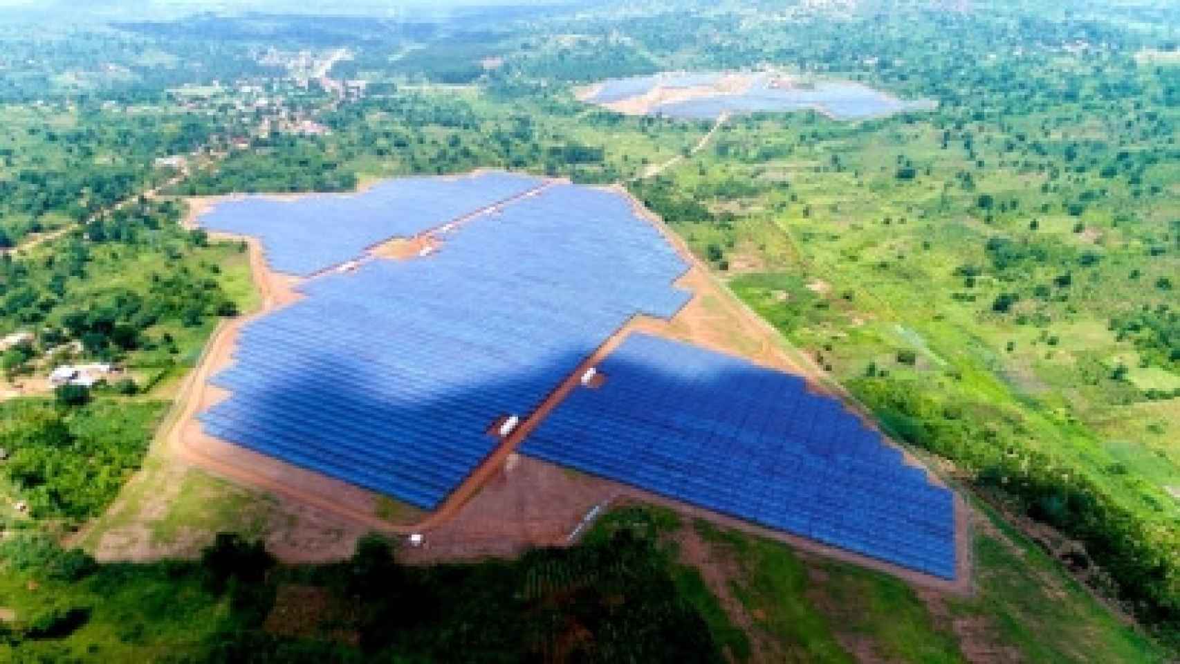 Imagen de archivo del parque solar más grande de África Oriental.