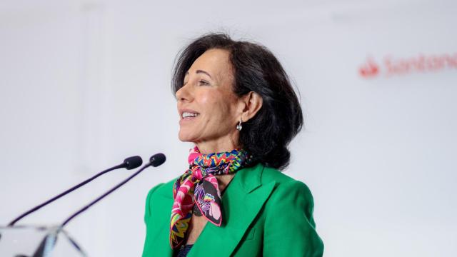 Ana Botín, presidenta del Santander, durante una presentación de resultados del banco.