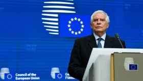 Josep Borrell, durante la rueda de prensa de este lunes