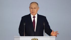 El presidente de Rusia, Vladimir Putin, este martes en el discurso del estado de la nación.