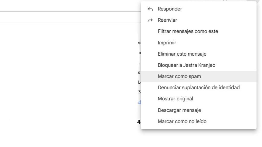 Marcar correo como Spam