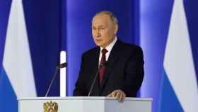 El presidente de Rusia, Vladimir Putin, este martes ante la Asamblea Federal en Moscú.