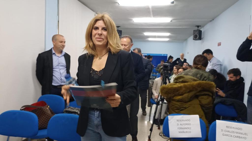 Chabela de la Torre, en la presentación de su candidatura en la sede del PP de Salamanca.