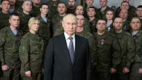 Vladimir Putin durante el discurso a la nación que ofreció el 31 de diciembre en la base militar de Rostov-on-Don.
