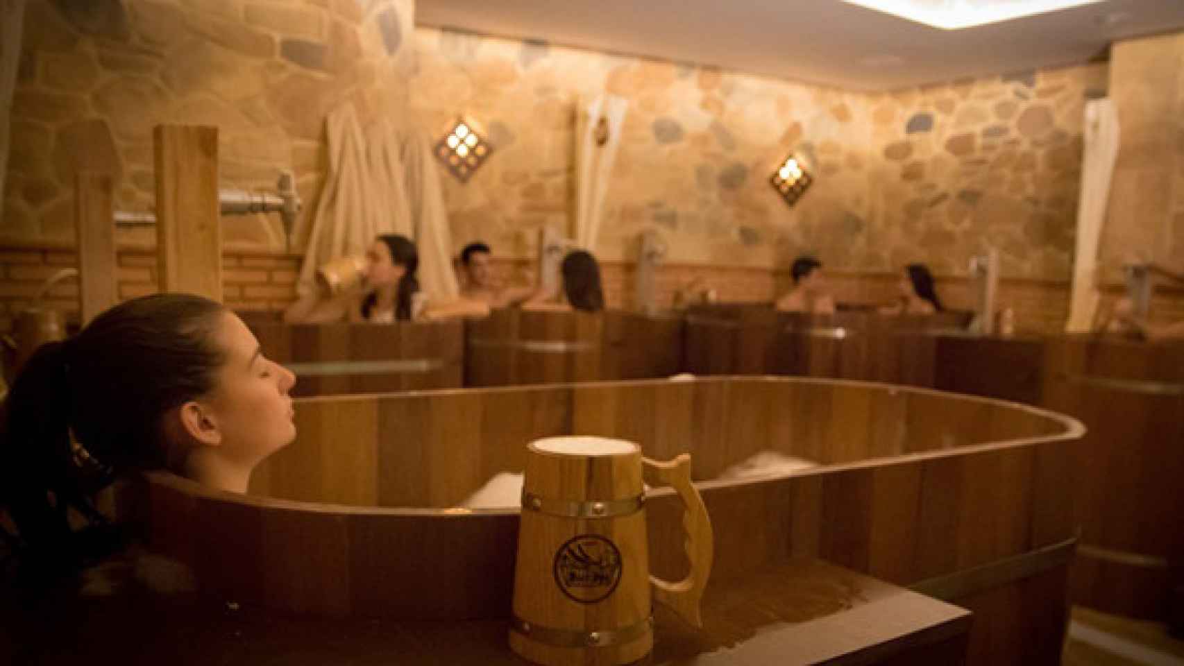 Uno de los locales de 'Beer Spa' que hay en España.