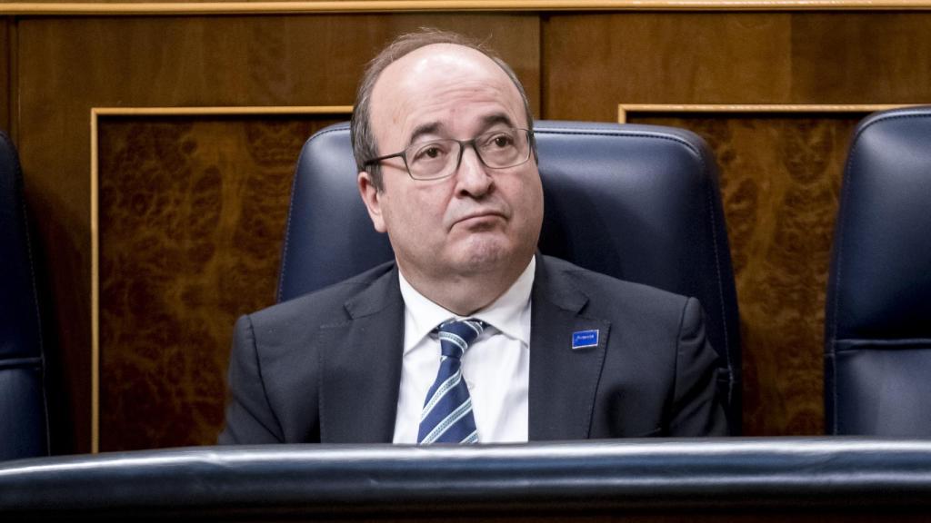 Miquel Iceta durante una sesión plenaria en el Congreso de los Diputados