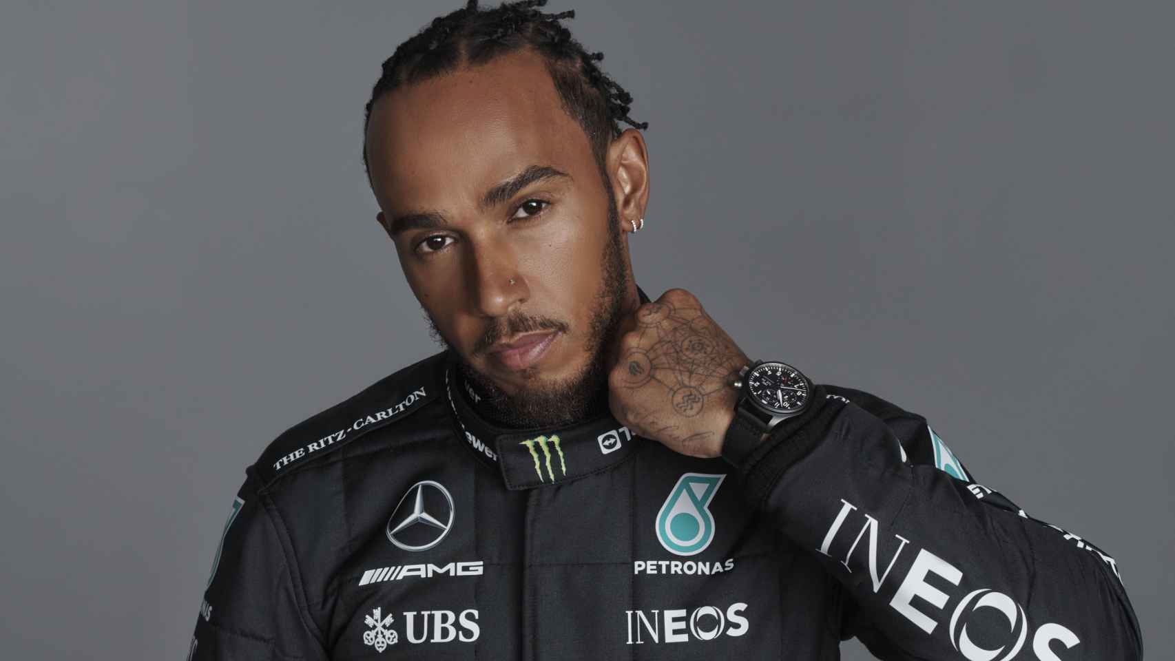 Lewis Hamilton, tras la presentación del nuevo Mercedes.