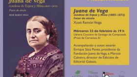 Cartel de presentación de libro sobre Juana de Vega